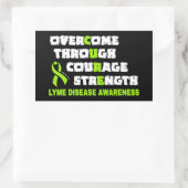 CURE...Lyme Rechthoekige Sticker (Tas)
