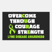 CURE...Lyme Rechthoekige Sticker (Voorkant)
