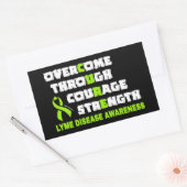 CURE...Lyme Rechthoekige Sticker (Envelop)