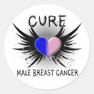 Cure Male Breast Cancer Ronde Sticker