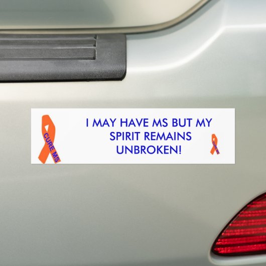 CURE MS, MY SPIRIT UNBROKEN Bumpersticker (Op auto)
