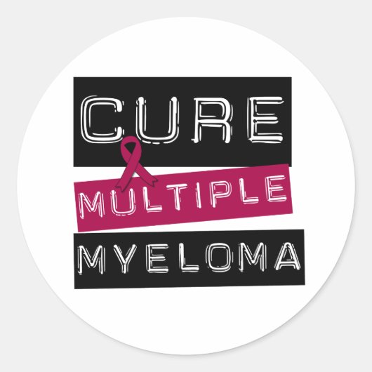 Cure Multiple Myeloma Ronde Sticker (Voorkant)