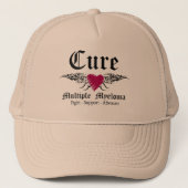 Cure Multiple Myeloma Tattoo Wings Trucker Pet (Voorkant)
