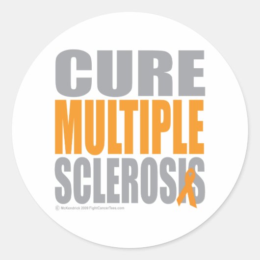 Cure Multiple Sclerosis Ronde Sticker (Voorkant)