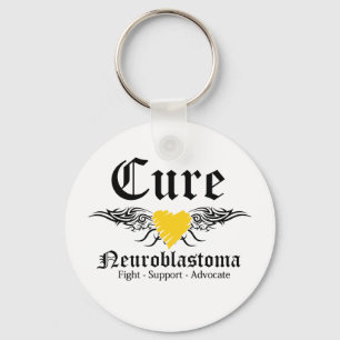 Cure NeuroblastomaTattoo Wings Sleutelhanger