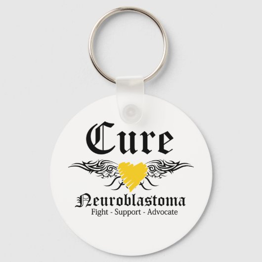 Cure NeuroblastomaTattoo Wings Sleutelhanger (Voorkant)