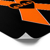 Cure Oranje Lint Multiple Sclerose Bewustzijns Ms Poster (Hoek)