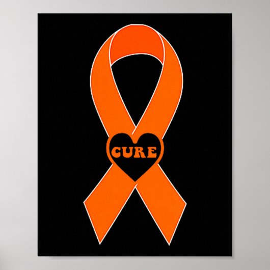 Cure Oranje Lint Multiple Sclerose Bewustzijns Ms Poster (Voorkant)