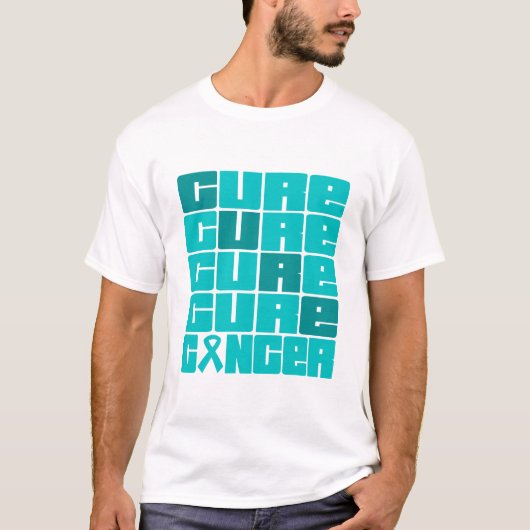 CURE Ovarium Cancer Collage T-shirt (Voorkant)