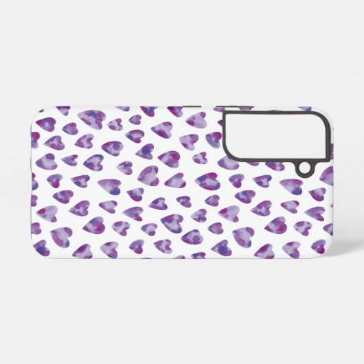 Cure paars love hartpatroon samsung galaxy hoesje (Achterkant horizontaal)