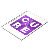 CURE pancreaskanker Onderdrukte kubus Notitieboek (Linkerzijde)
