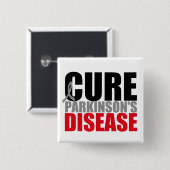 CURE Parkinsons Disease Vierkante Button 5,1 Cm (Voorkant /achterkant)