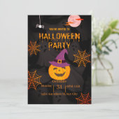 Cure pompoen Halloween party Uitnodiging (Staand voorkant)