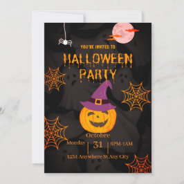 Cure pompoen Halloween party Uitnodiging