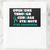 CURE...PTSD RECHTHOEKIGE STICKER (Tas)
