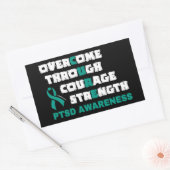 CURE...PTSD RECHTHOEKIGE STICKER (Envelop)