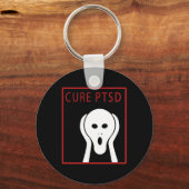 Cure PTSS Awareness 2 na traumatische stressstoorn Sleutelhanger (Voorkant)