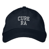 "Cure RA" - geborduurd Pet (Voorkant)