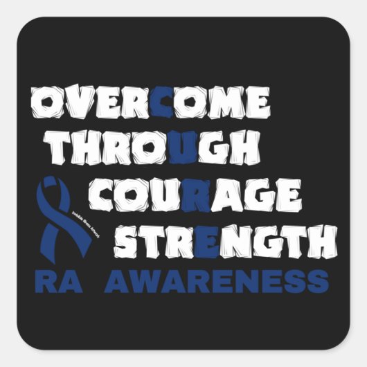 CURE...RA VIERKANTE STICKER (Voorkant)