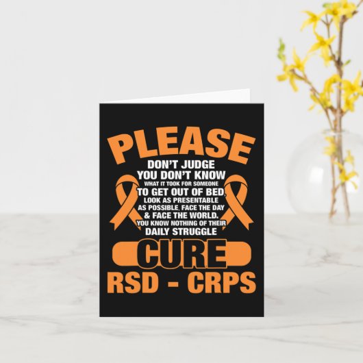 Cure RSD CRPS Ondersteuning RSD CRPS Awareness Kaart (Gele Bloem)