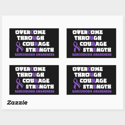 CURE...Sarcoïdose Rechthoekige Sticker (Vel)