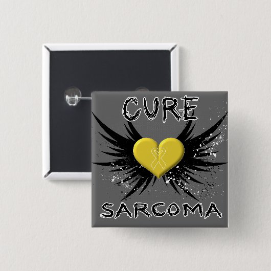 Cure Sarcoma Vierkante Button 5,1 Cm (Voorkant /achterkant)
