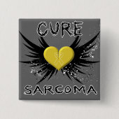 Cure Sarcoma Vierkante Button 5,1 Cm (Voorkant)