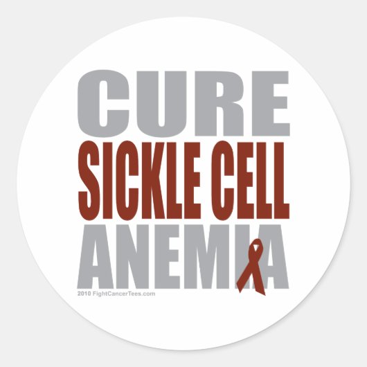 Cure Sickle Cell Anemie Ronde Sticker (Voorkant)