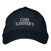 "Cure Sjogren's" - geborduurd Pet (Voorkant)