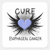 Cure slokdarmkanker vierkante sticker (Voorkant)