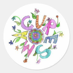 Cure SMA Flower Power 2 Ronde Sticker
