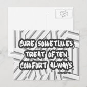 Cure soms behandelen vaak comfort altijd citeren briefkaart (Voorkant / Achterkant)