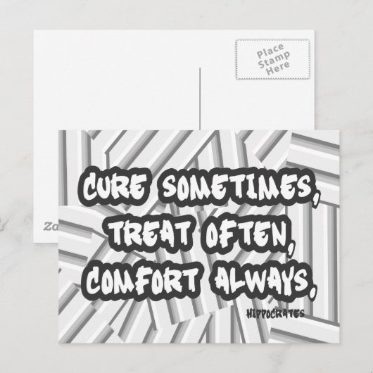 Cure soms behandelen vaak comfort altijd citeren briefkaart (Voorkant / Achterkant)