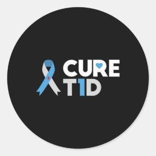 Cure T1d Diabetes Awareness Type 1 Insuline Pancre Ronde Sticker