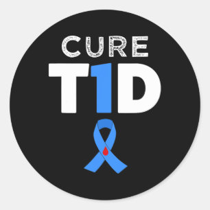 Cure Type 1 Diabetes - T1D bewustzijn hoop Ronde Sticker
