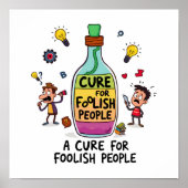 Cure voor domme mensen - Humorous Wisdom Potion Poster (Voorkant)
