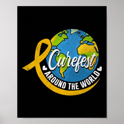Curefest Around The World Childhood Cancer  Poster (Voorkant)