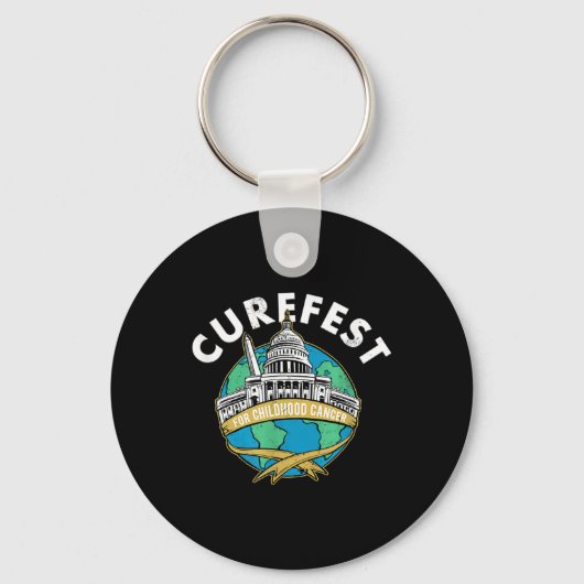 Curefest Kinderkanker Curefest Rond de Wereld Sleutelhanger (Voorkant)
