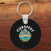 Curefest Kinderkanker Curefest Rond de Wereld Sleutelhanger (Voorkant)