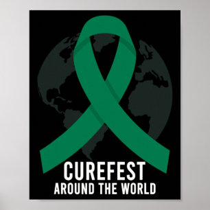 Curefest over de hele wereld Leverkanker Bewustzij Poster
