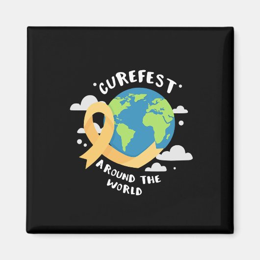 CureFest over de hele wereld Ondersteuning van kin Magneet (Voorkant)