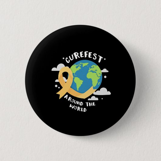 CureFest over de hele wereld Ondersteuning van kin Ronde Button 5,7 Cm (Voorkant)