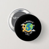 CureFest over de hele wereld Ondersteuning van kin Ronde Button 5,7 Cm (Voorkant /achterkant)