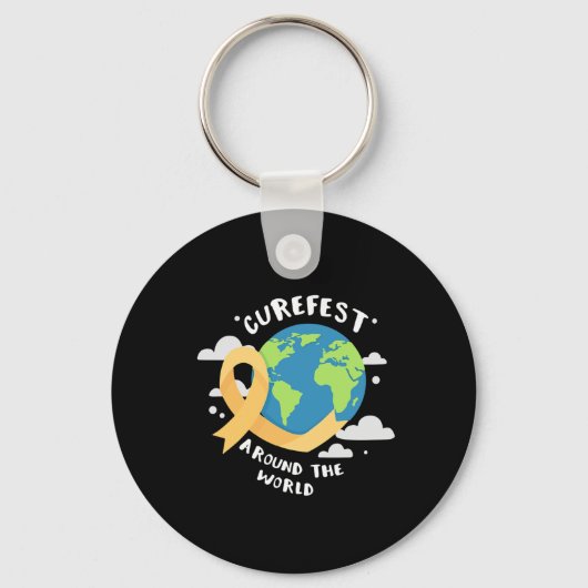 CureFest over de hele wereld Ondersteuning van kin Sleutelhanger (Voorkant)