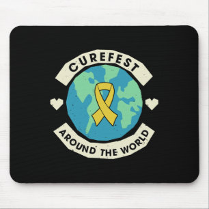 Curefest Rond De Wereld Kinderkanker Bewustzijn Muismat