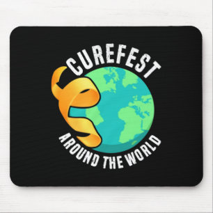 Curefest Rond De Wereld Kinderkanker Bewustzijn Muismat