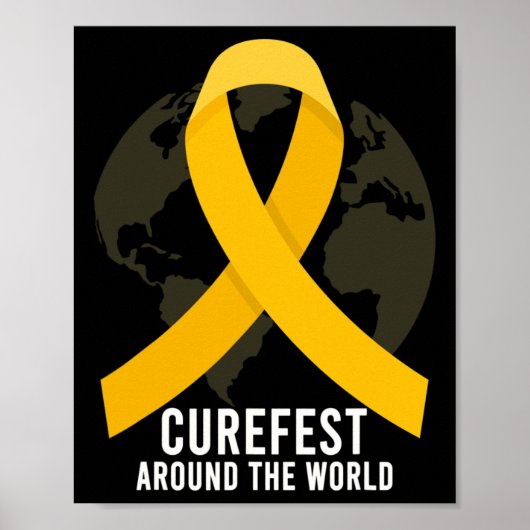 Curefest Rond De Wereld Kinderkanker Bewustzijn Poster (Voorkant)