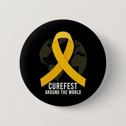 Curefest Rond De Wereld Kinderkanker Bewustzijn Ronde Button 5,7 Cm (Voorkant)