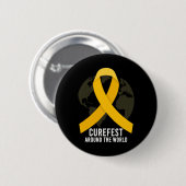 Curefest Rond De Wereld Kinderkanker Bewustzijn Ronde Button 5,7 Cm (Voorkant /achterkant)