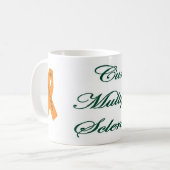 CureMS met groene linten voor de Mok van koffie (Voorkant links)